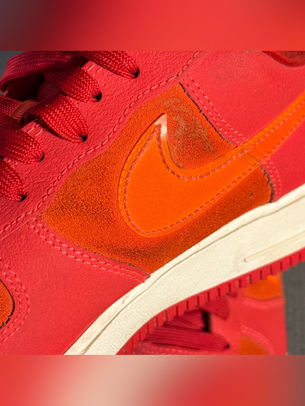 Nike Air Force 1 Atlanta ‘07 LV8 University Red Sneakers FD8306-657 Men’s Size 8 - Picture 7 of 11